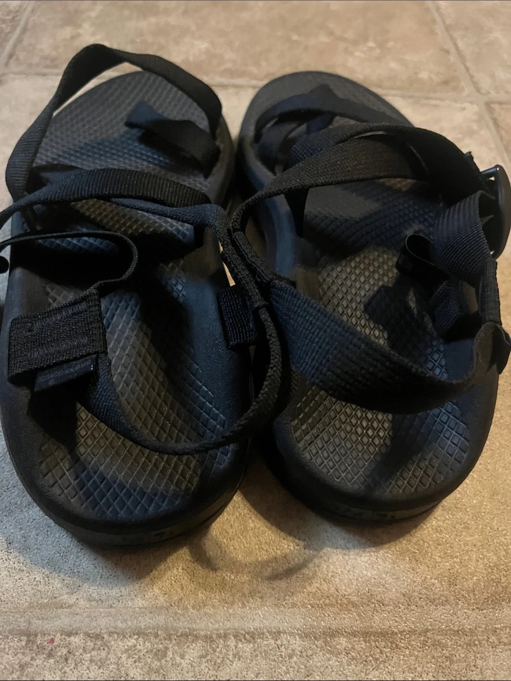 Chaco Z/Cloud 2 Sandals Black with Adjustable Strap Size 7